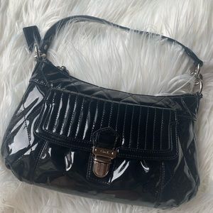 Coach black patent leather purse.